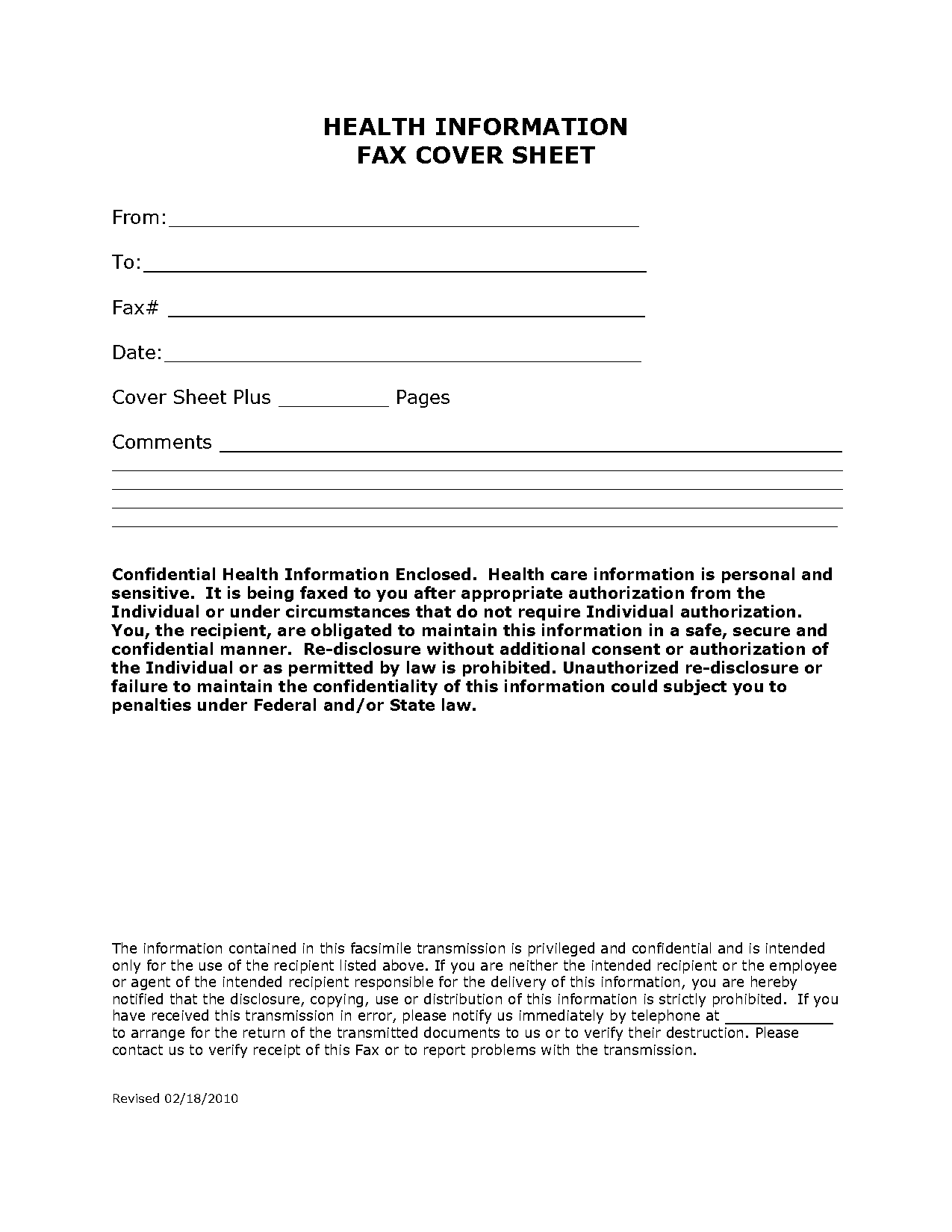 printable pdf fax cover sheet template