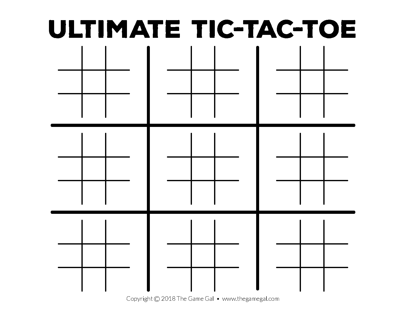 blank tic tac toe boards printable