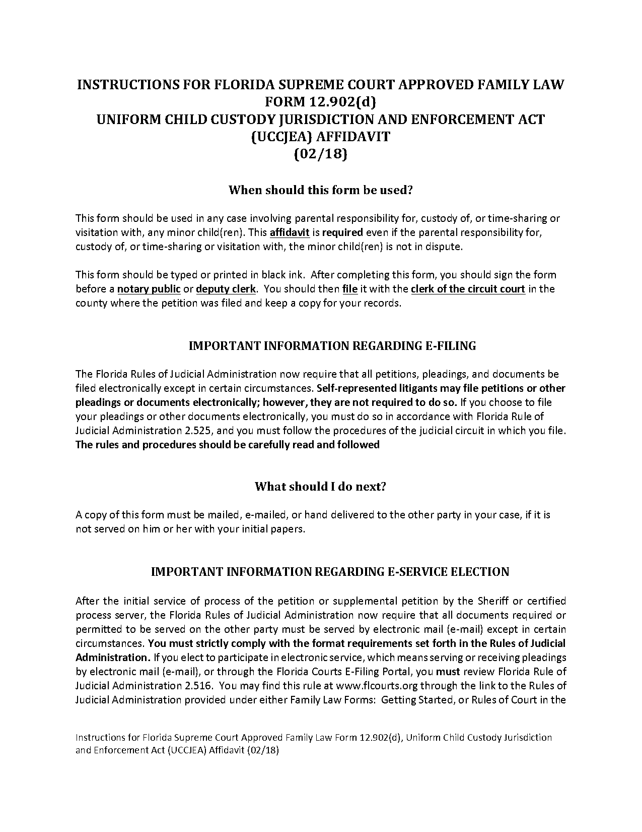 declaration form supreme court