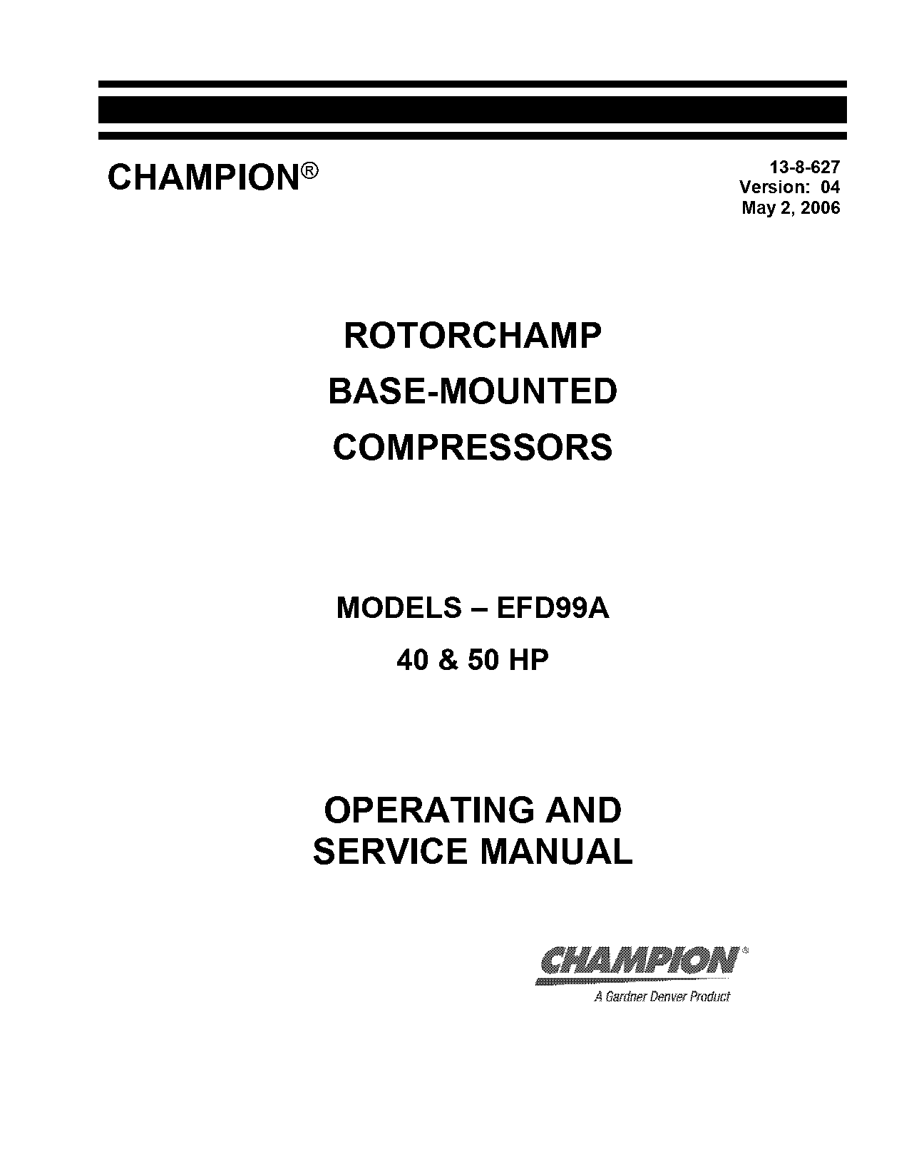 champion air dryer service manual