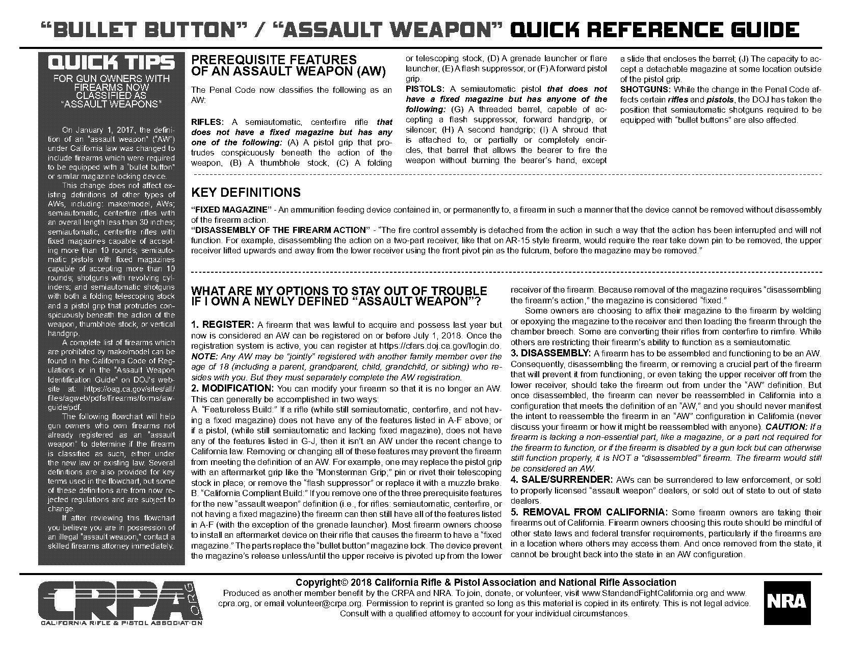 is a rifle upper receiver considered a weapon in california