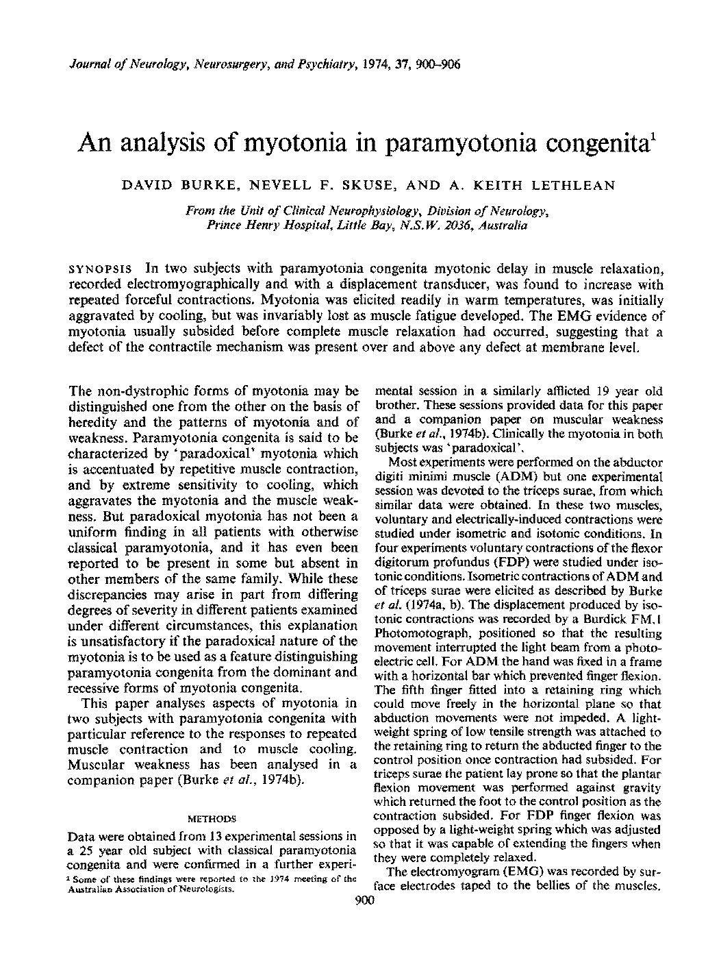 continuous forceful contraction in a muscle