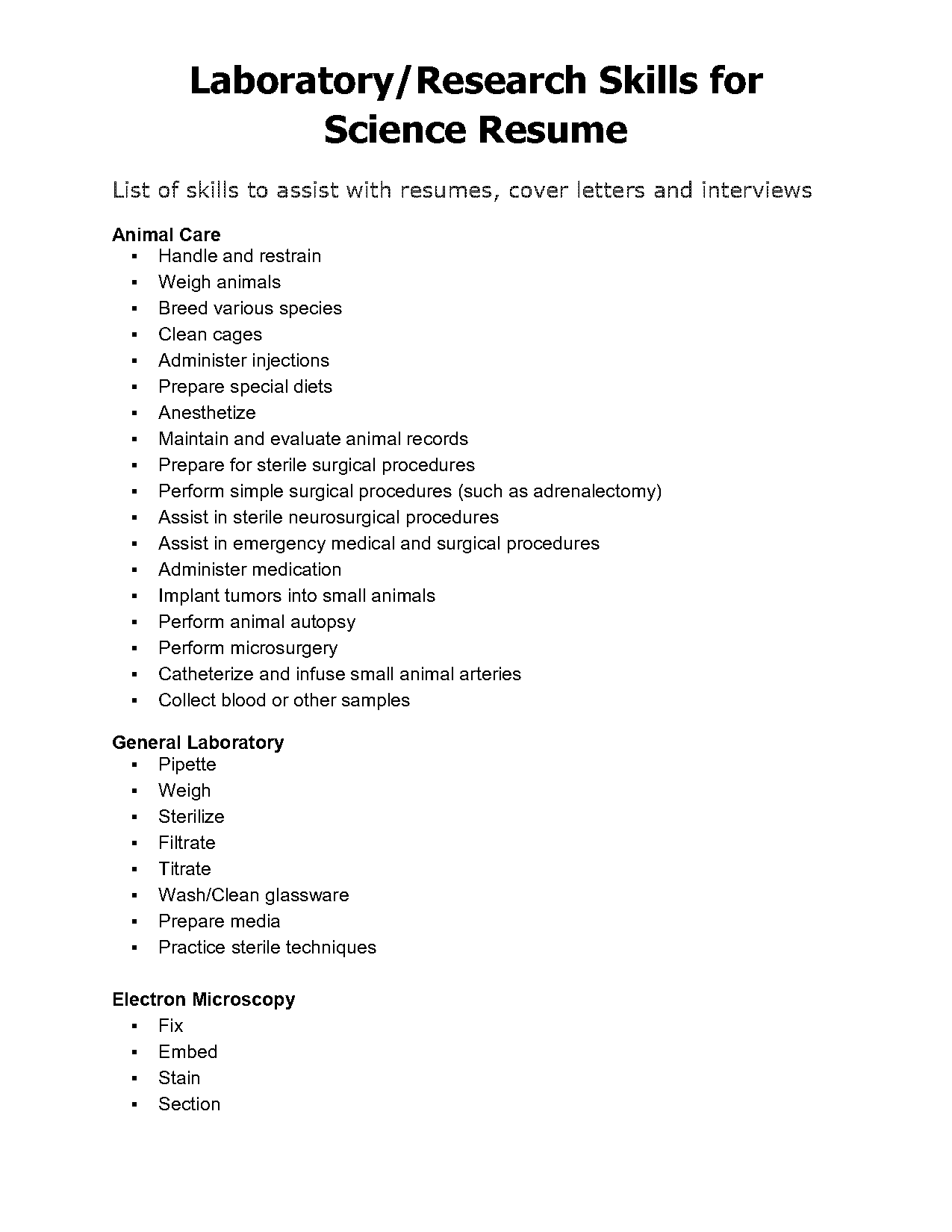 best way to describe skills on resume