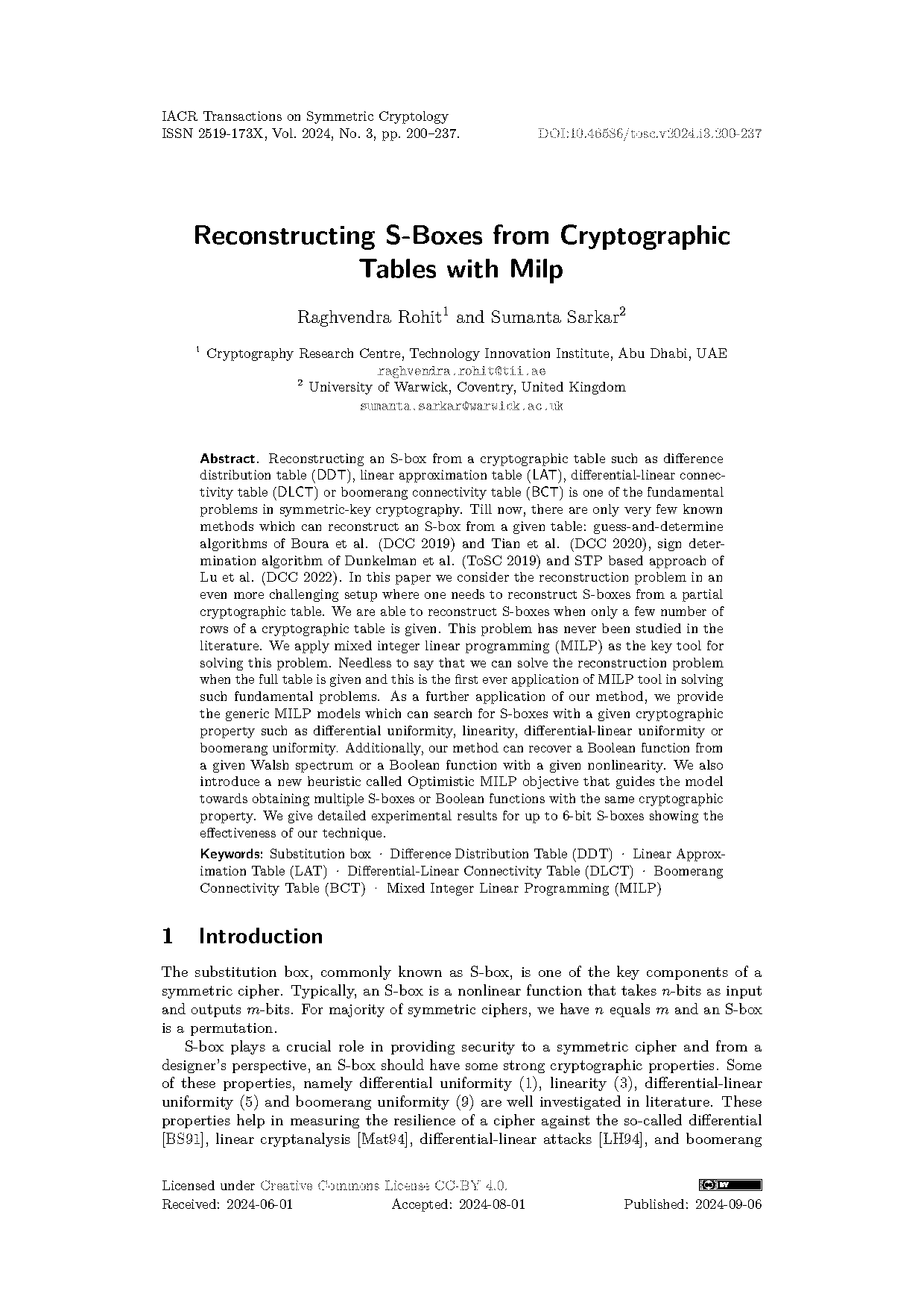 properties of linear approximation tables