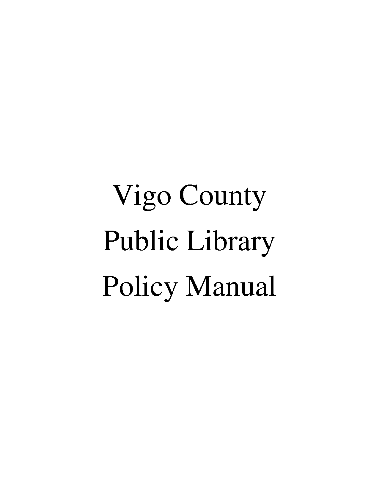 public library policies and procedures