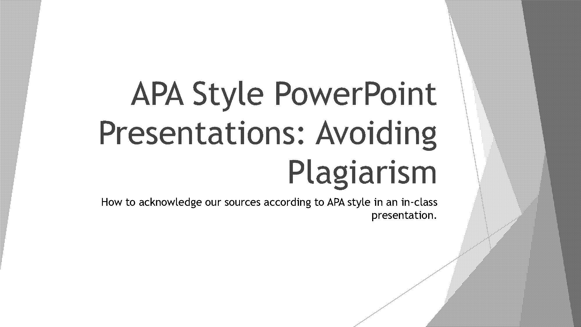 apa in powerpoint presentation example