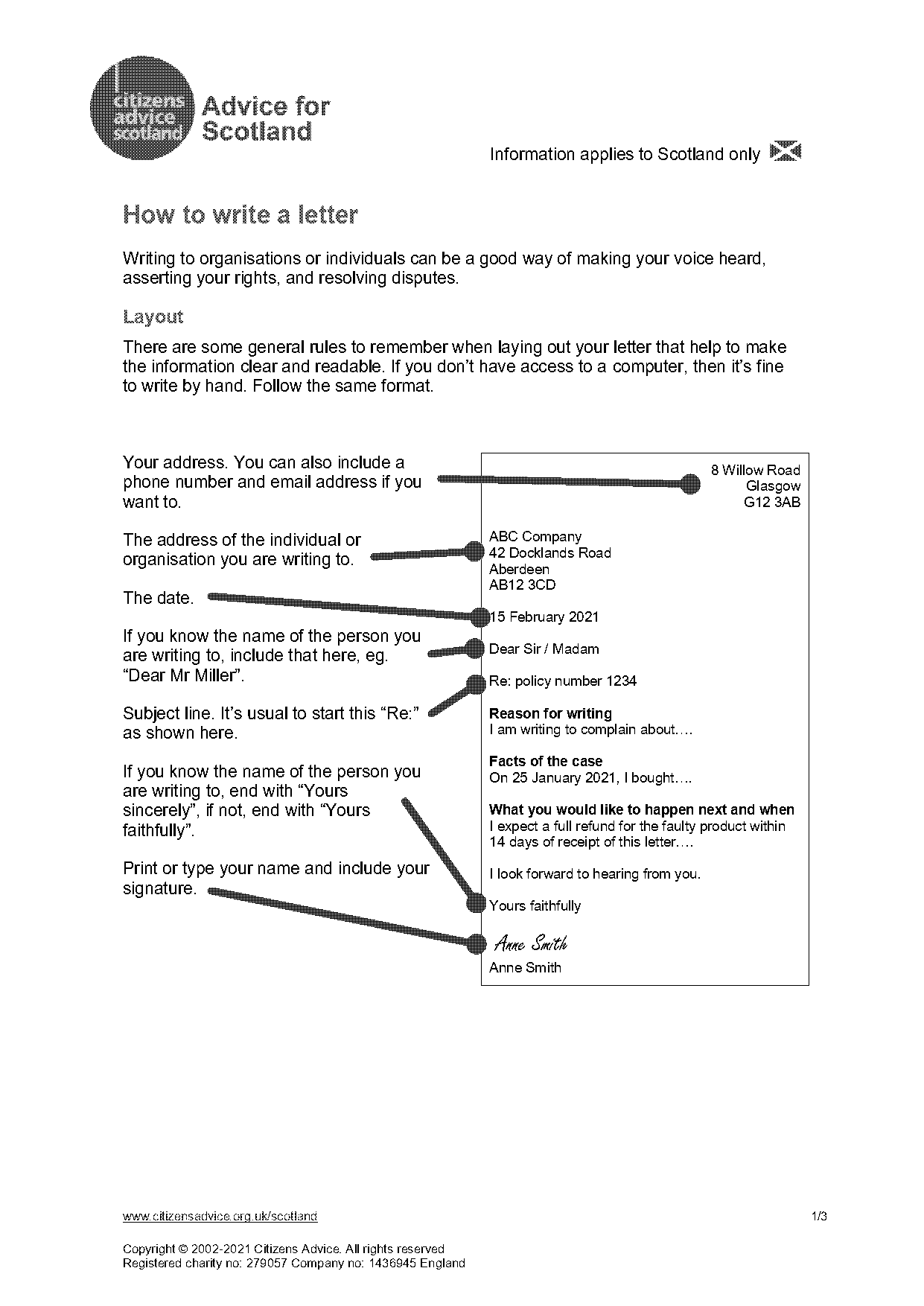 address format uk letter