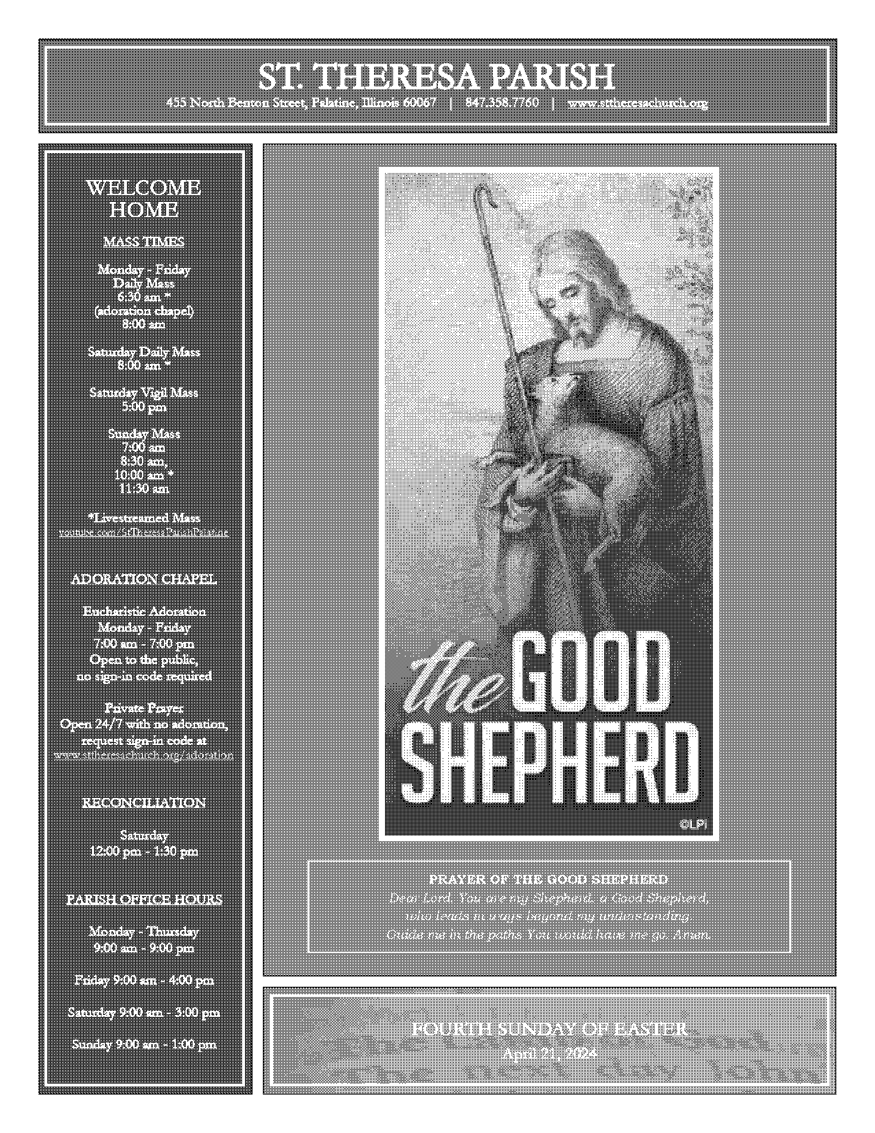 ministry schedule st theresa church