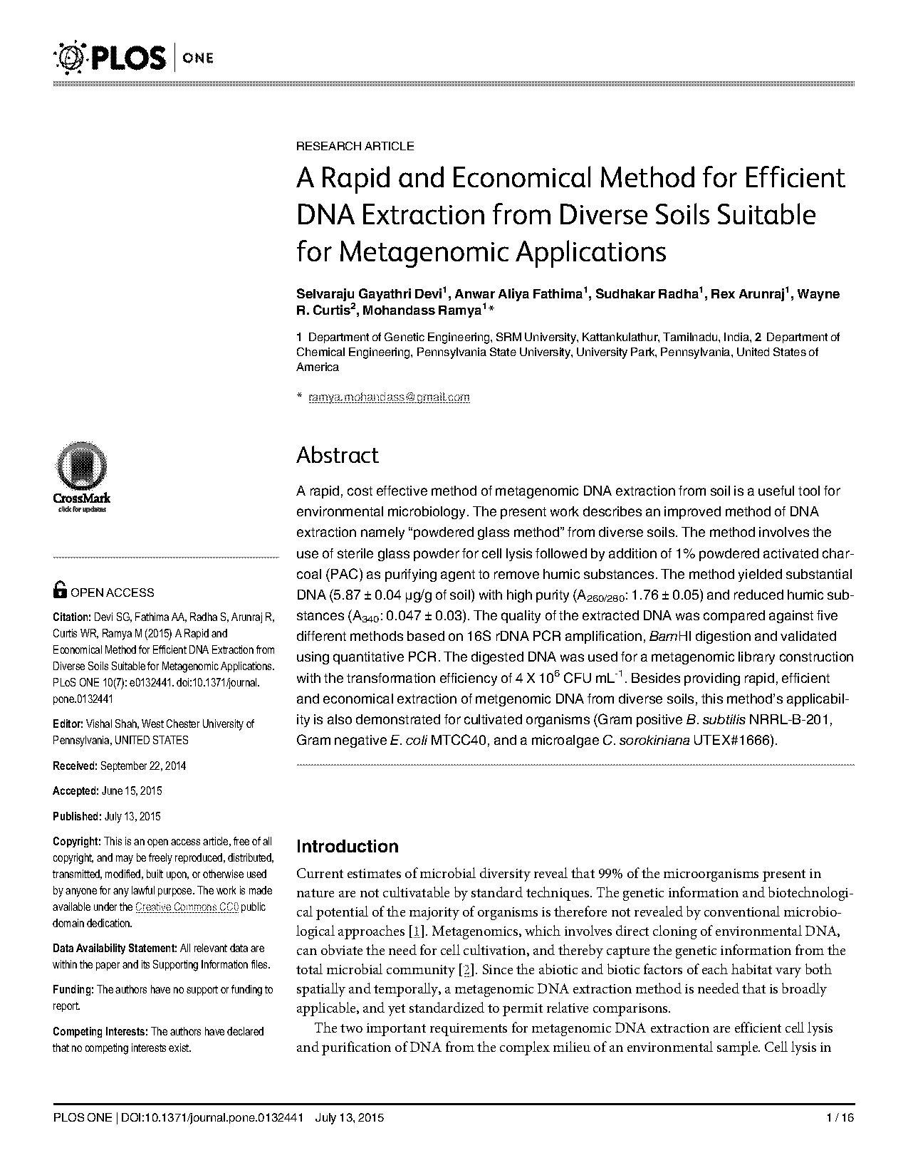 extraction of dna from soil protocol