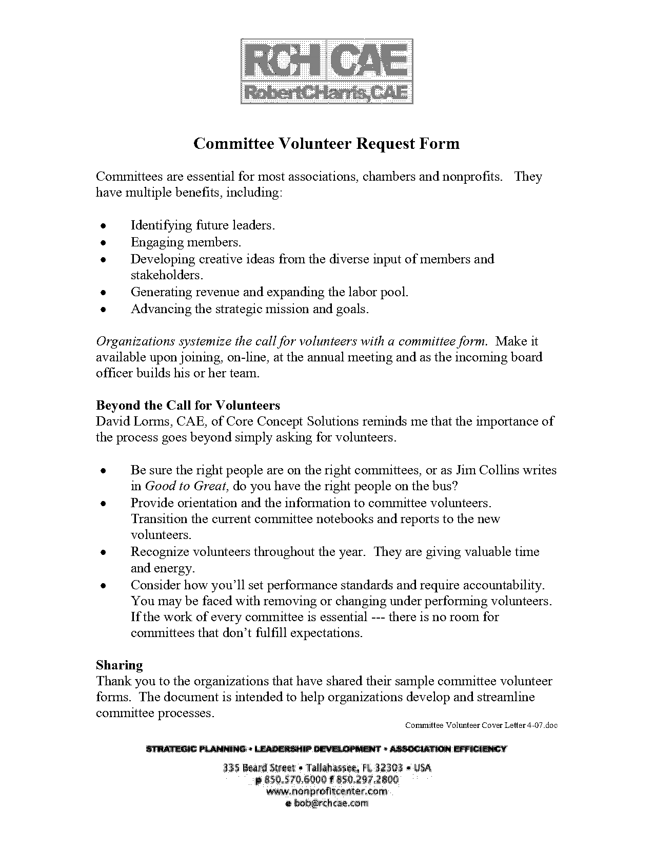 letter asking for volunteers template