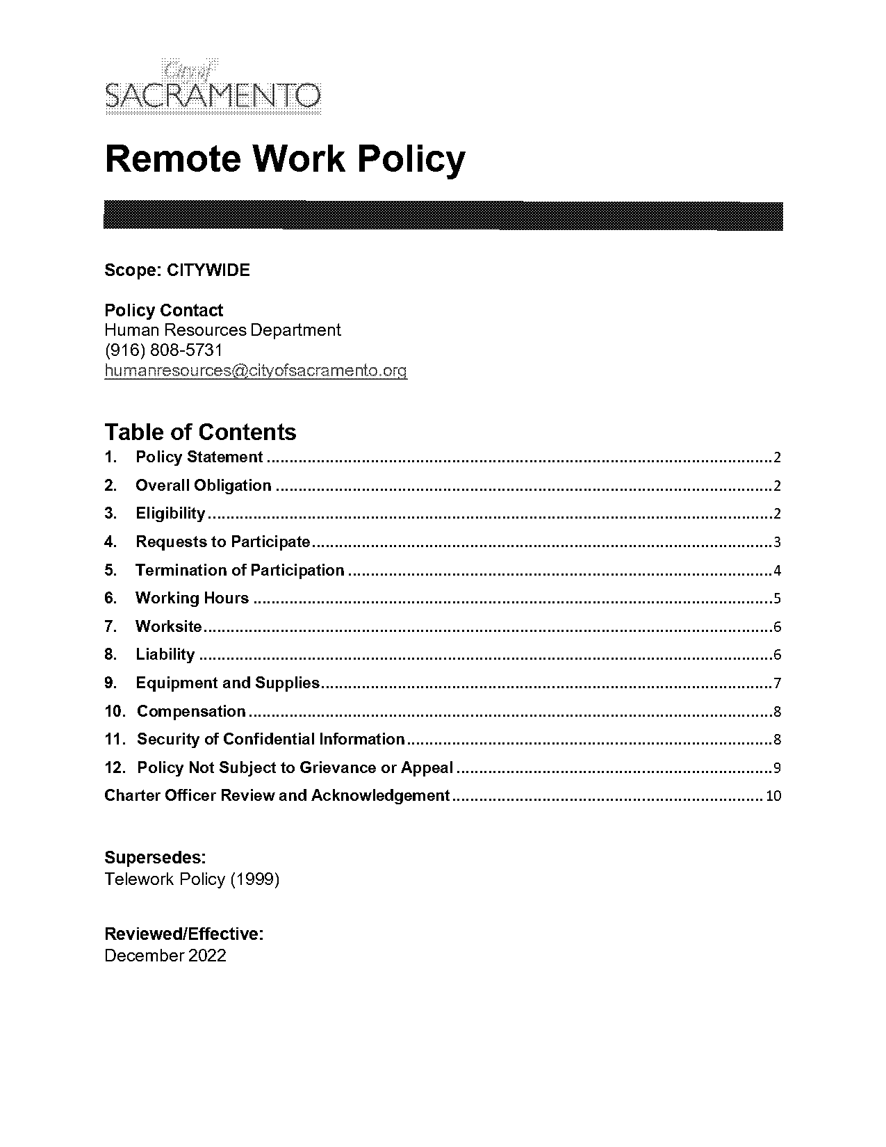 remote worker policy template