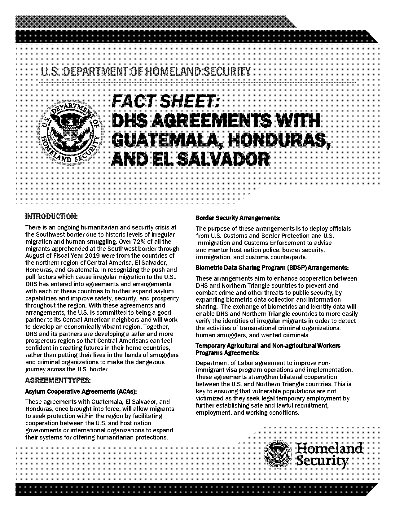 countries that signed an agreement of protection with us