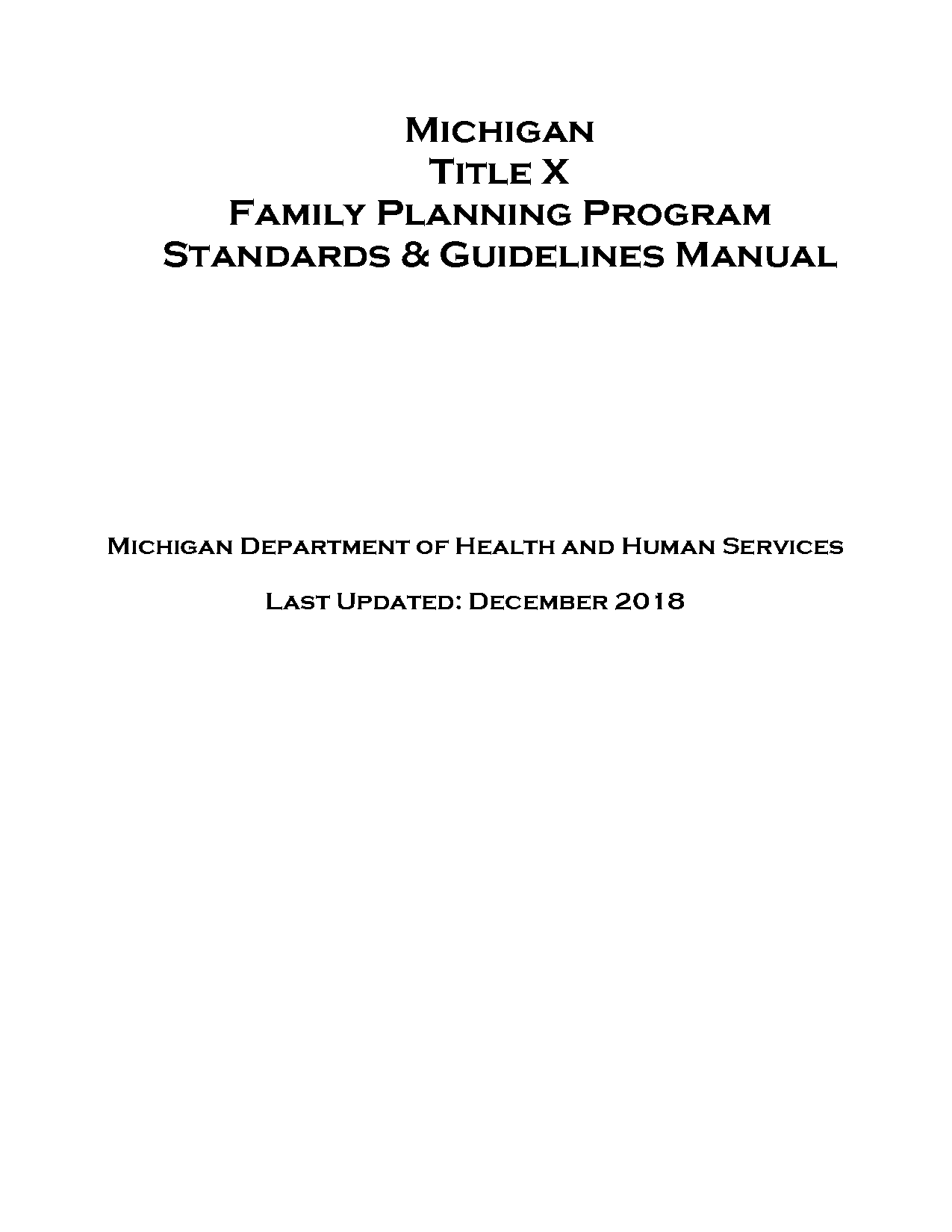 program requirements for title x funded family planning projects