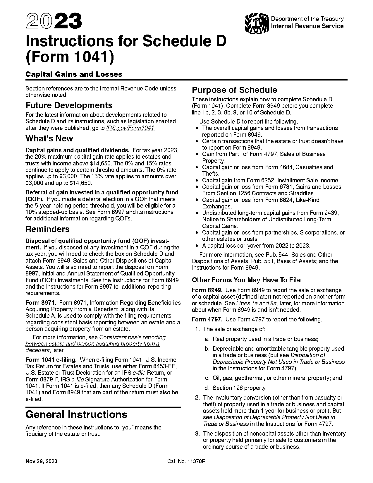 where long term capital gain and loss allocated on trust