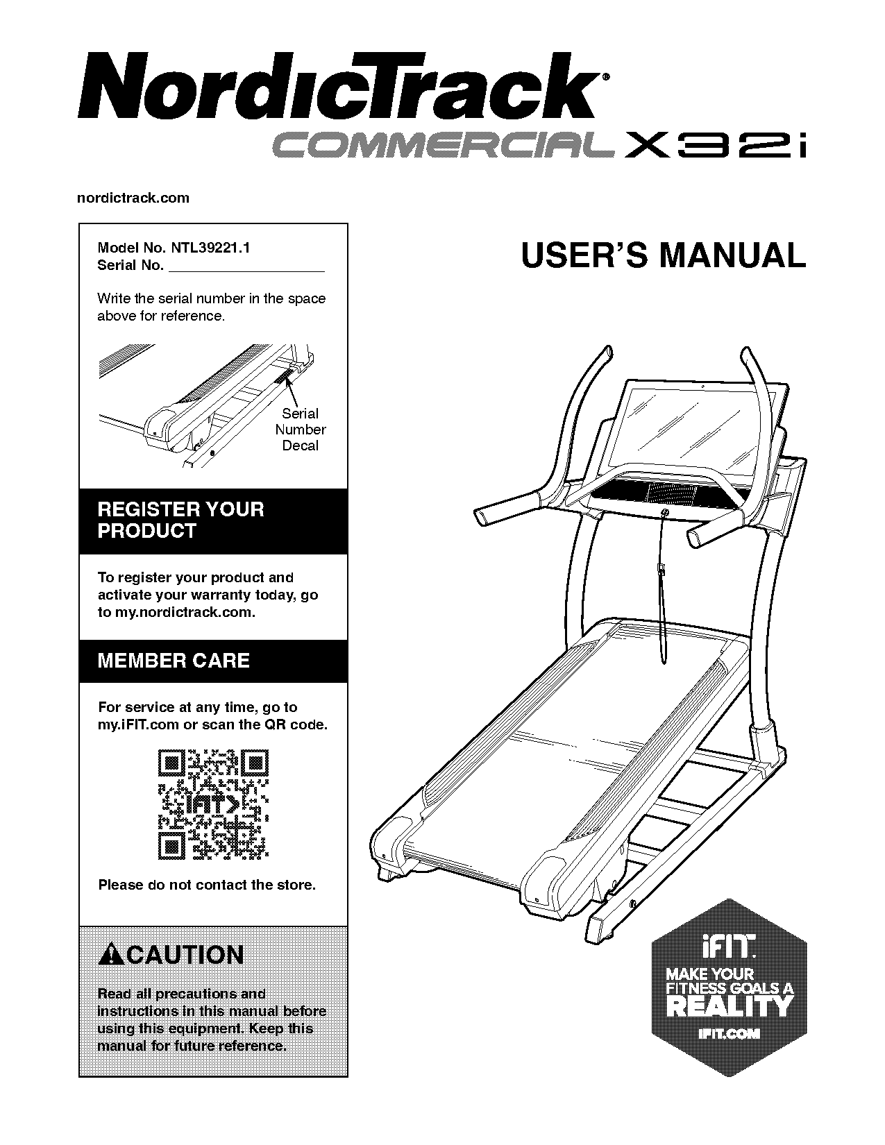 nordictrack treadmill operating instructions