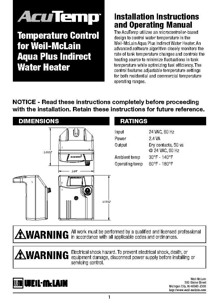 accutemp heater digital control manual