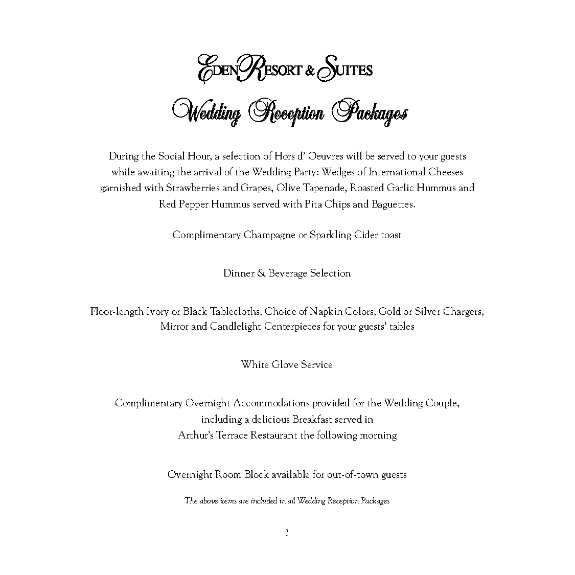 eden resort cancellation policy