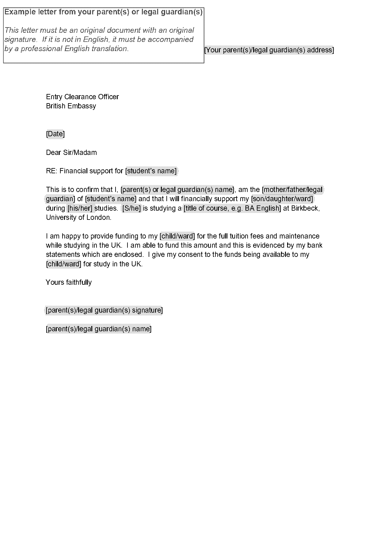 address format uk letter