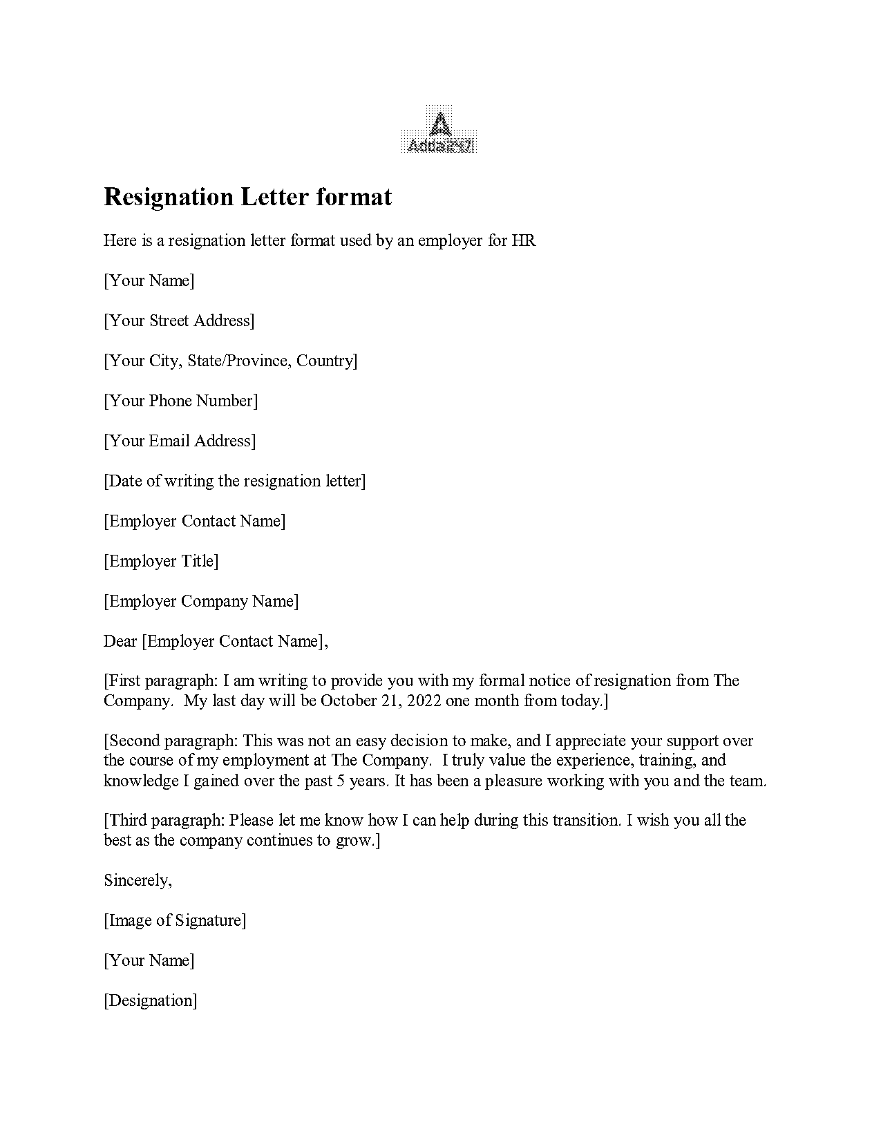 how to write email resignation letter