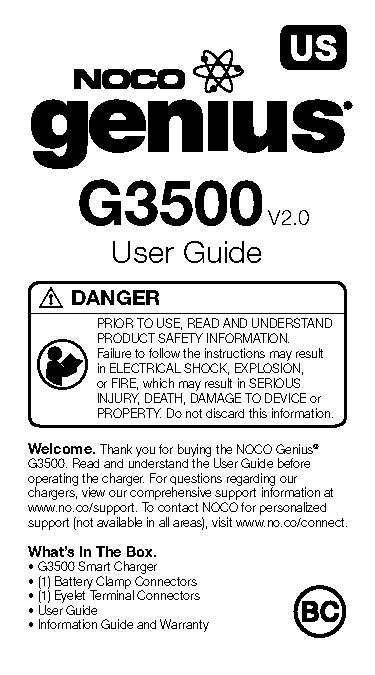 noco genius user guide