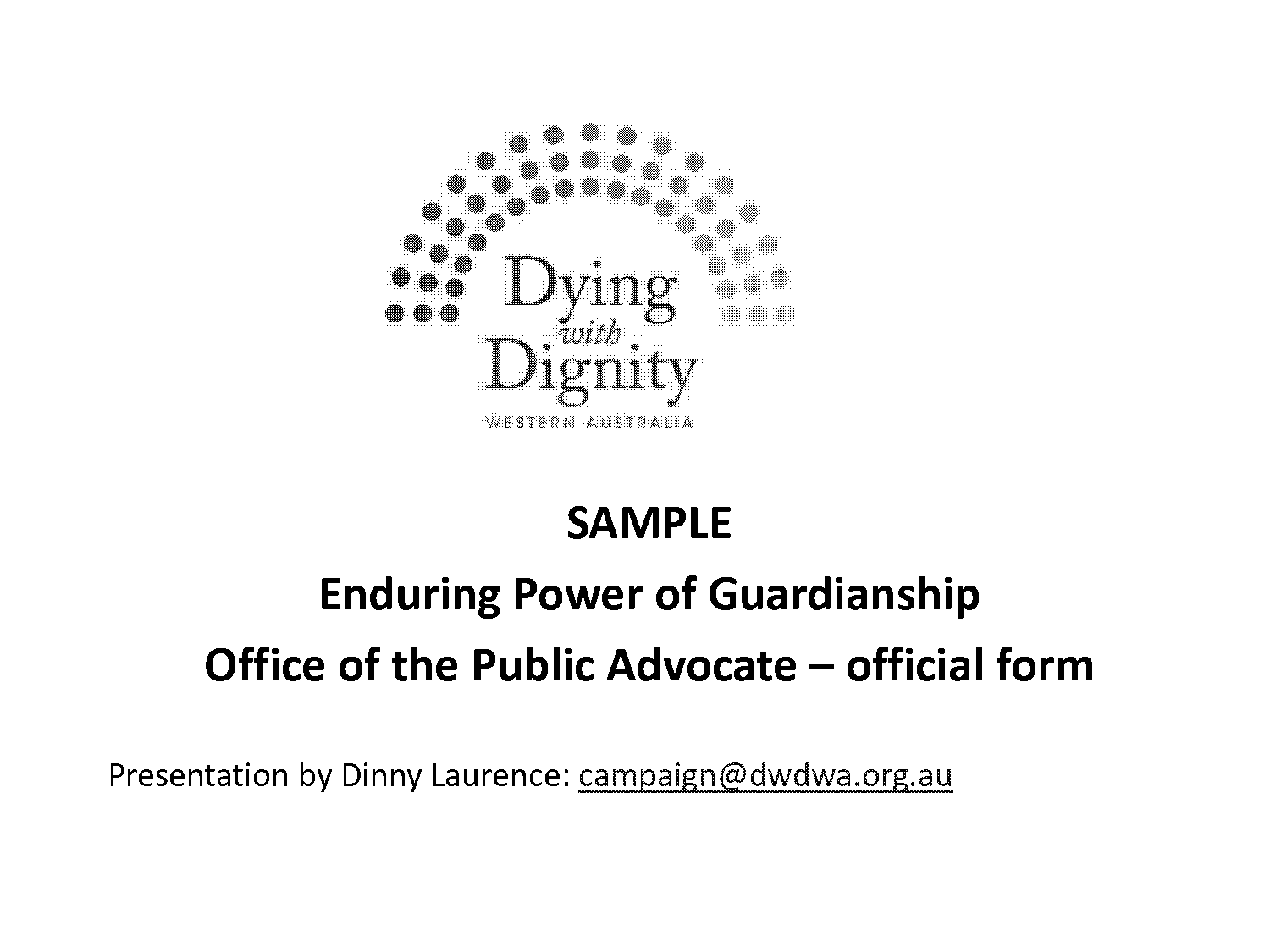 enduring power of guardianship wa pdf form