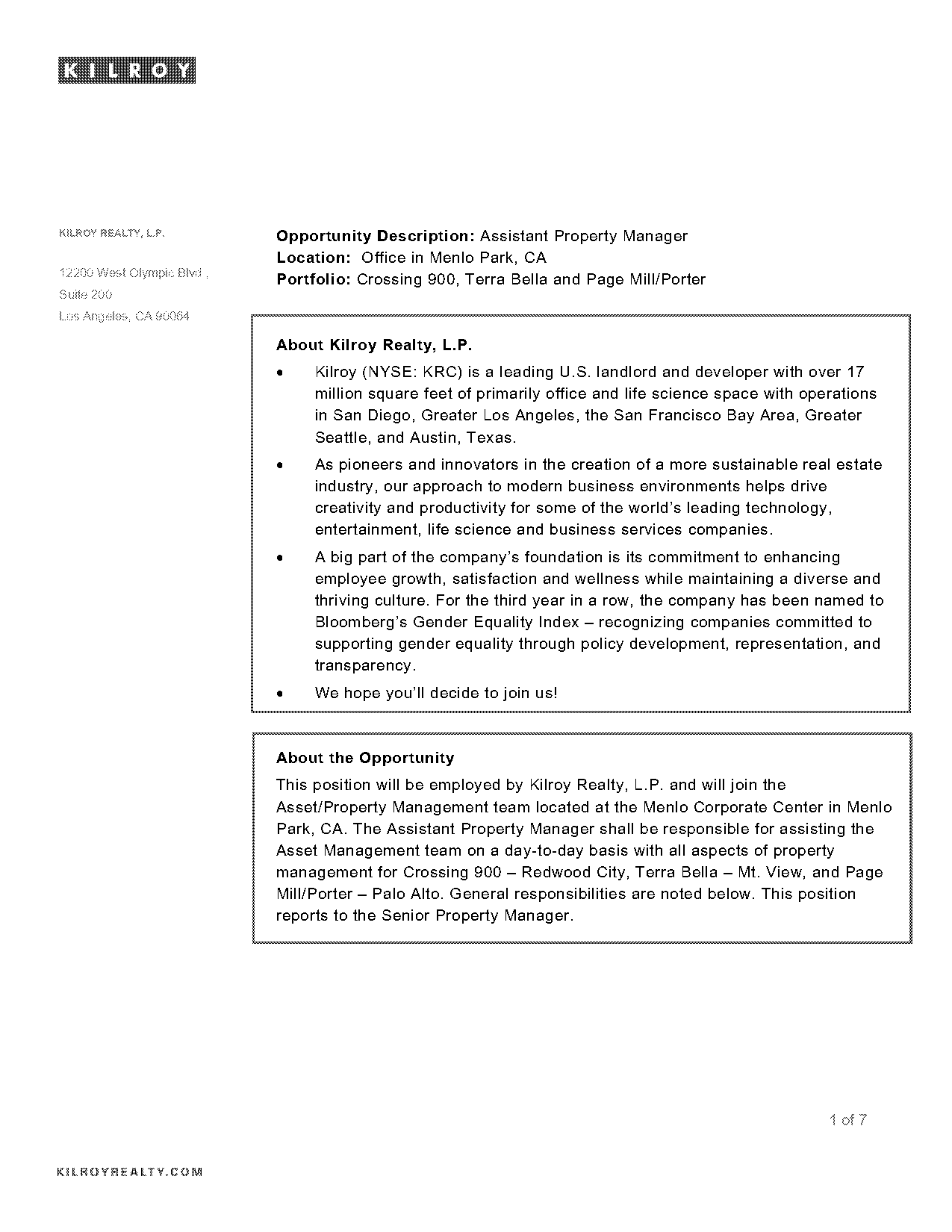 commercial assistant property manager resume