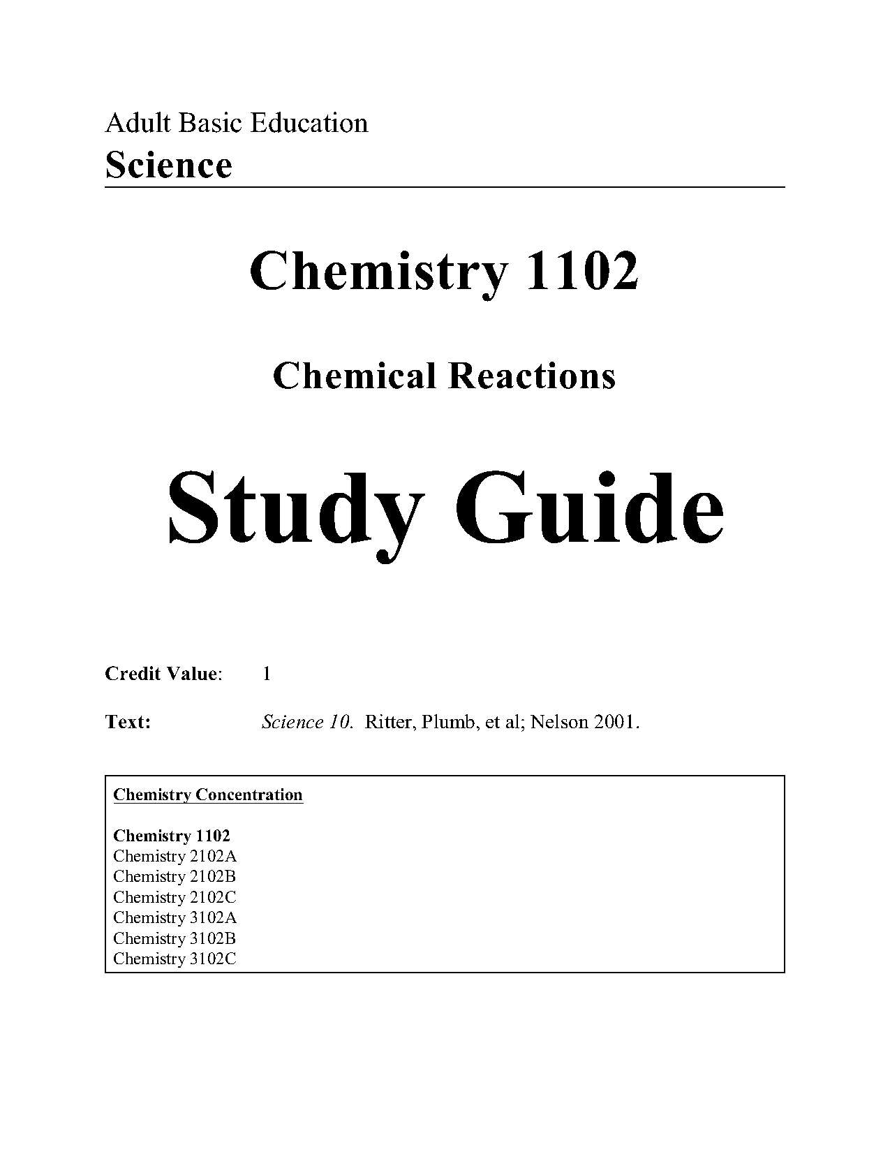 chemical reactions study guide worksheet answers