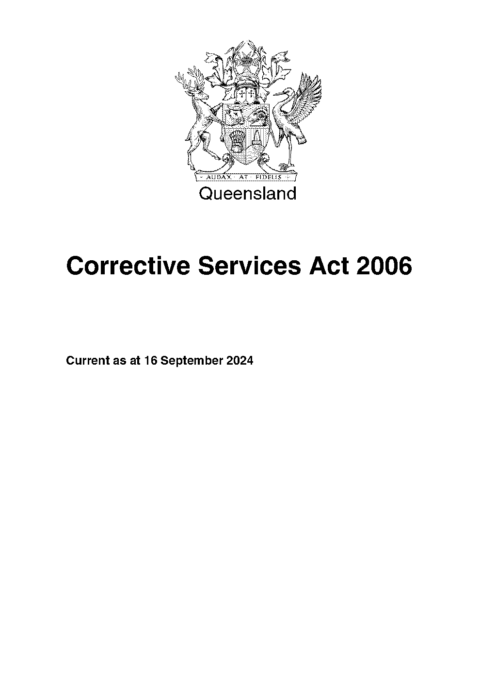 corrective services act qld legislation