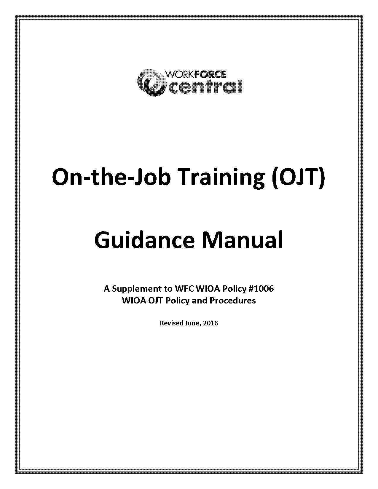 on the job training report sample