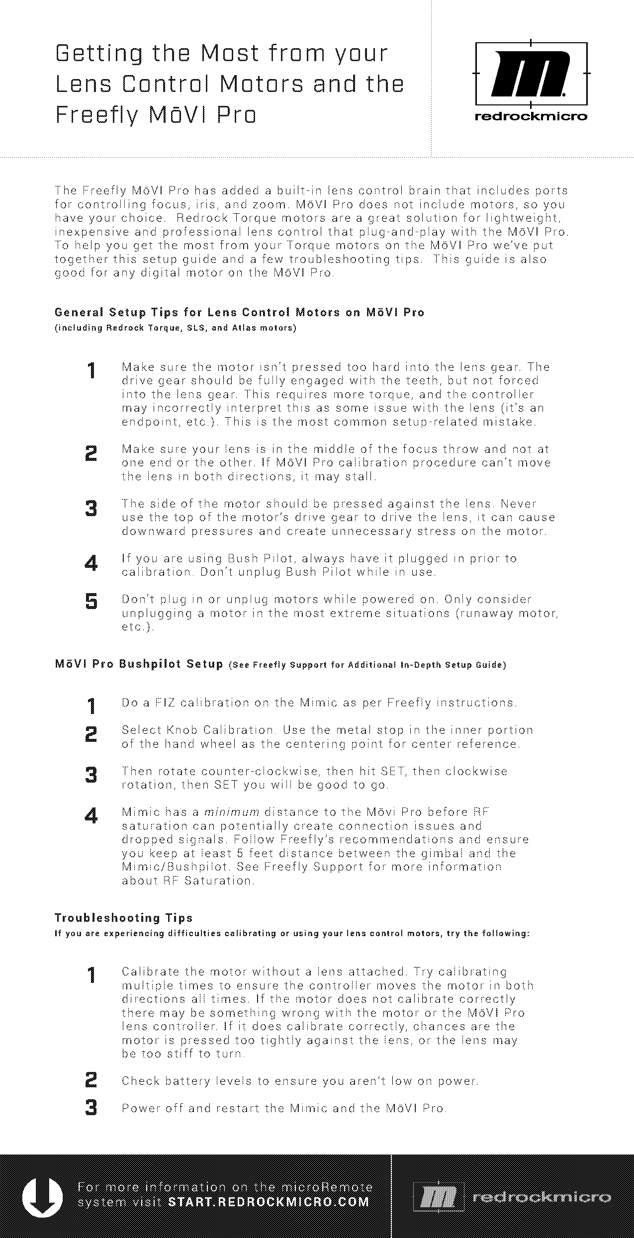 freefly movi pro instructions