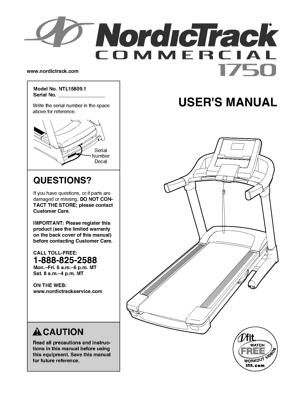 nordictrack treadmill operating instructions