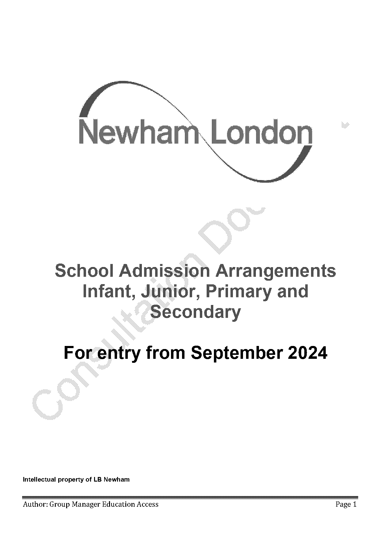 in year school application form newham