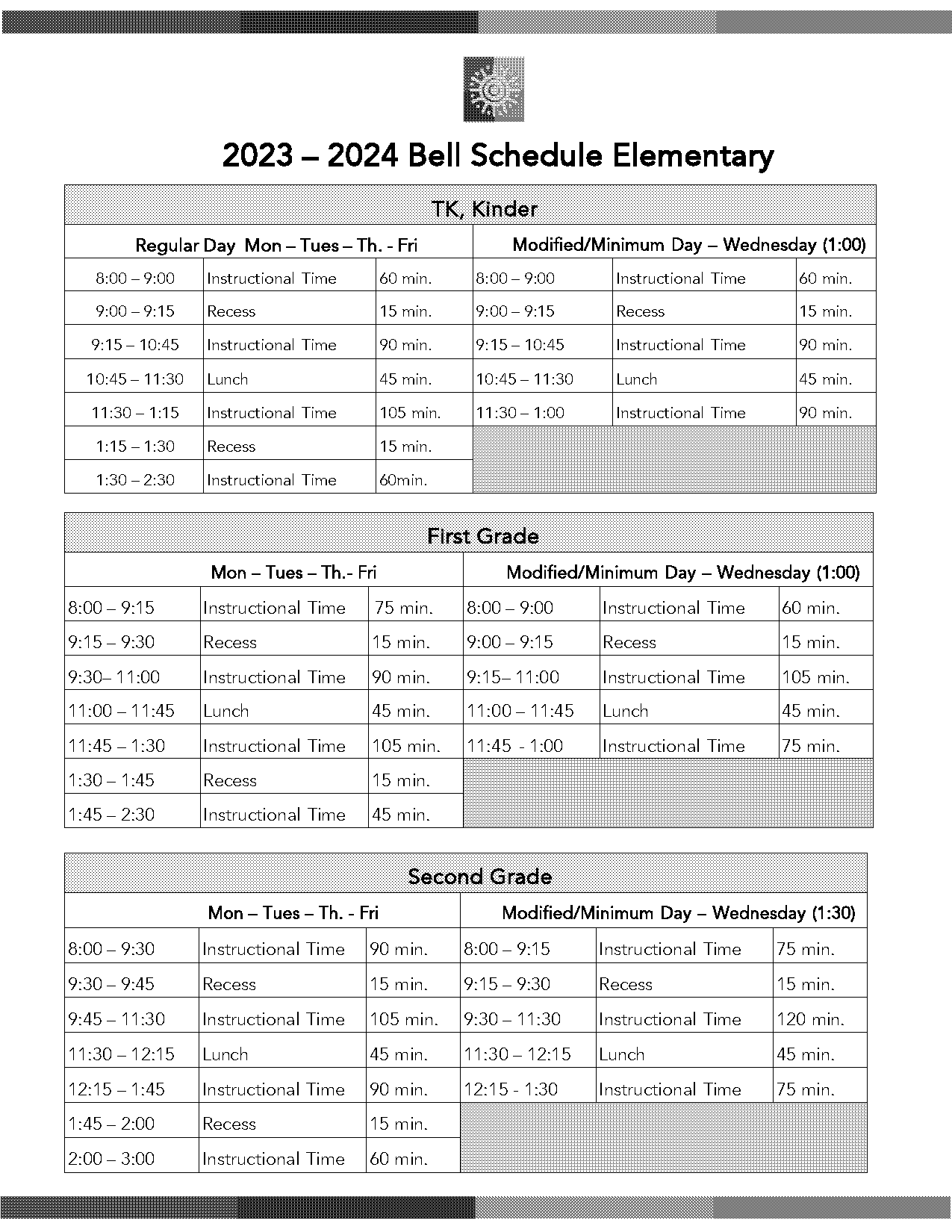 academy middle school bell schedule