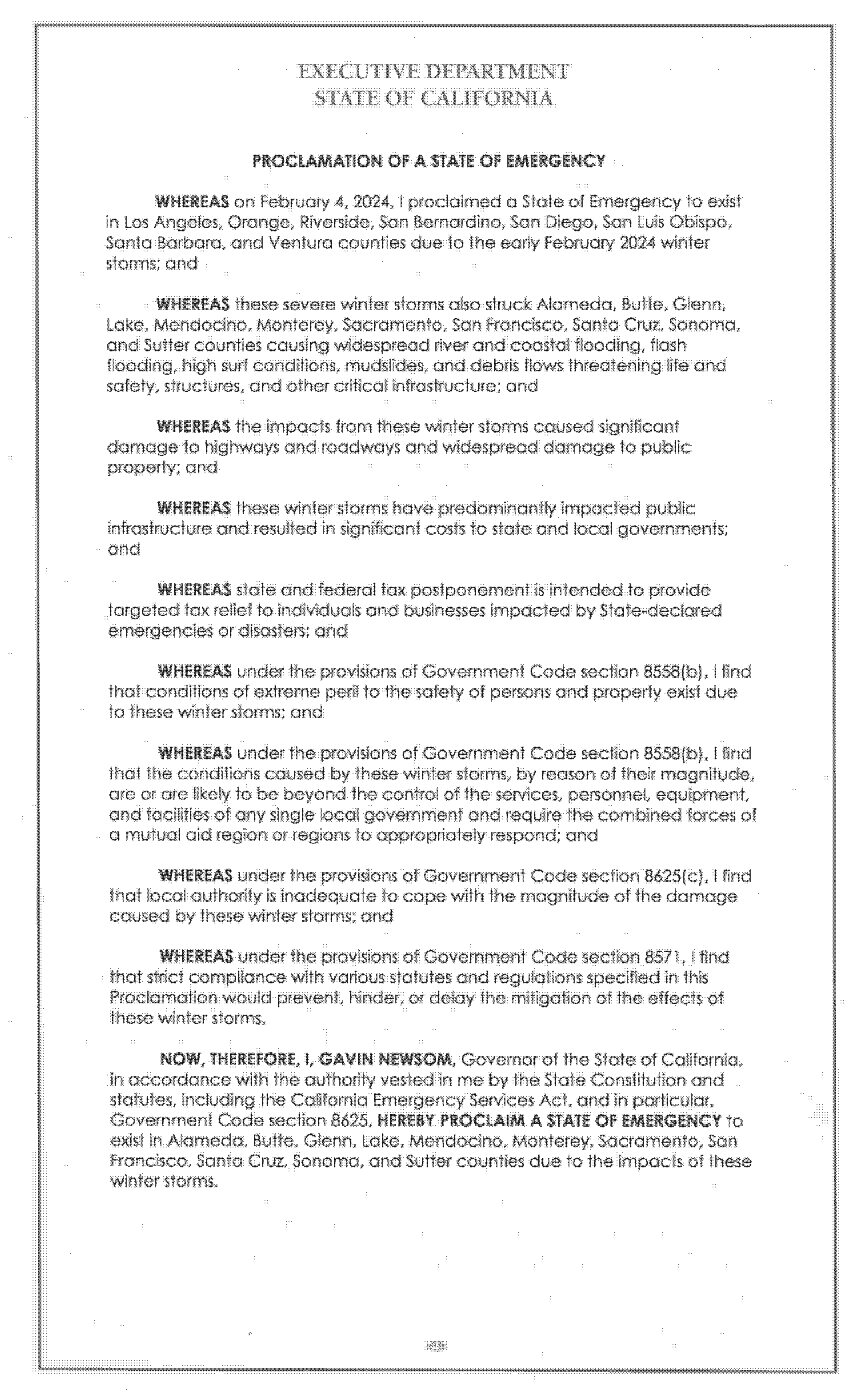 states with federal disaster declaration