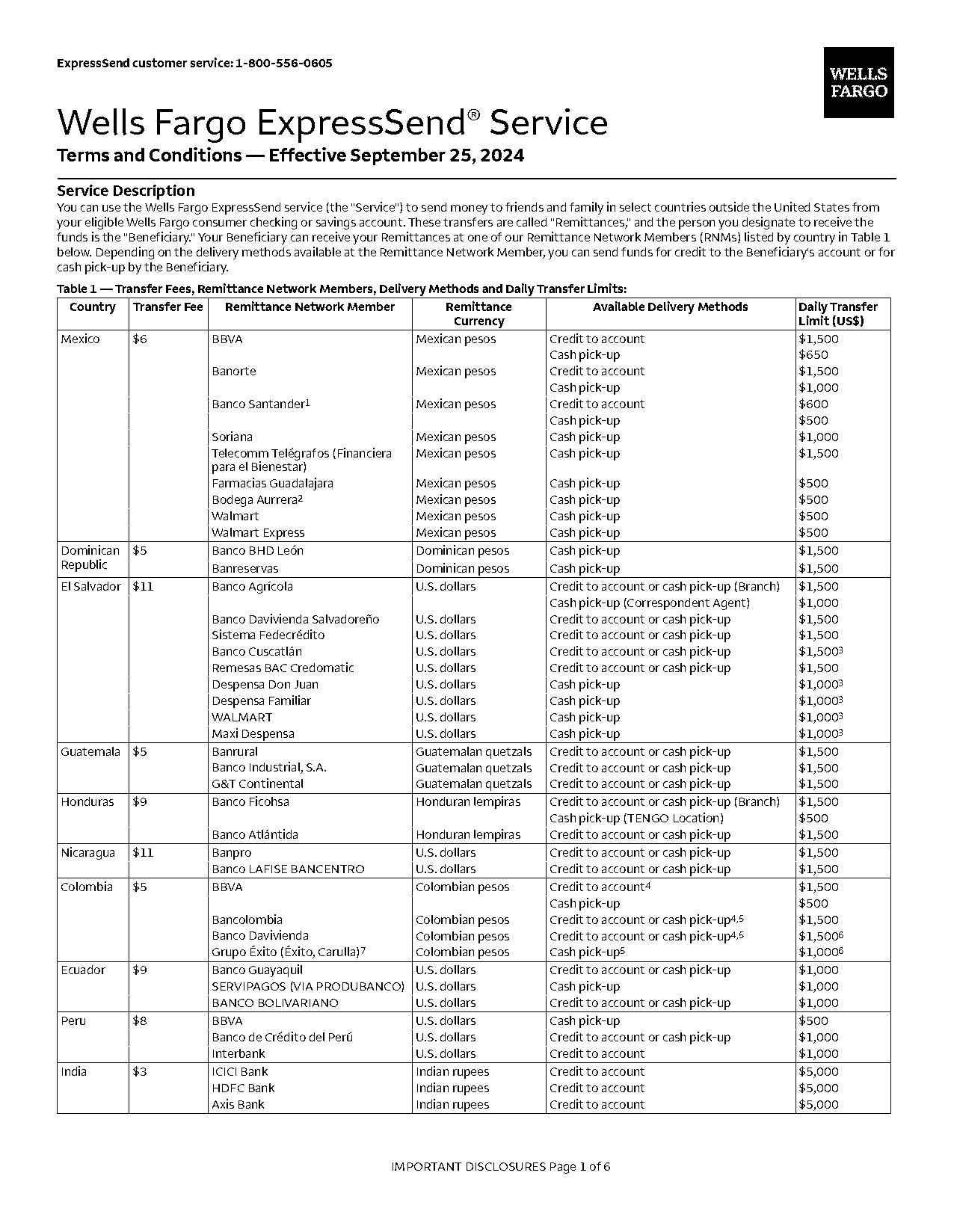 global remittance service agreement