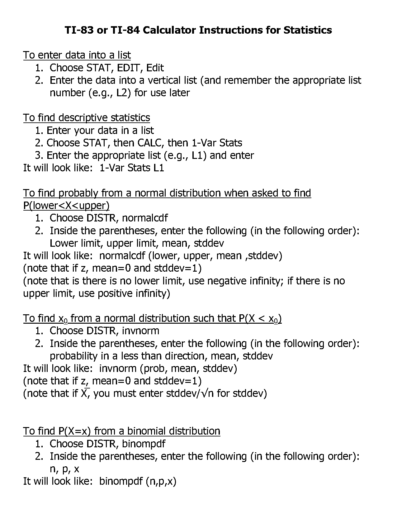 test statistic calculator sample