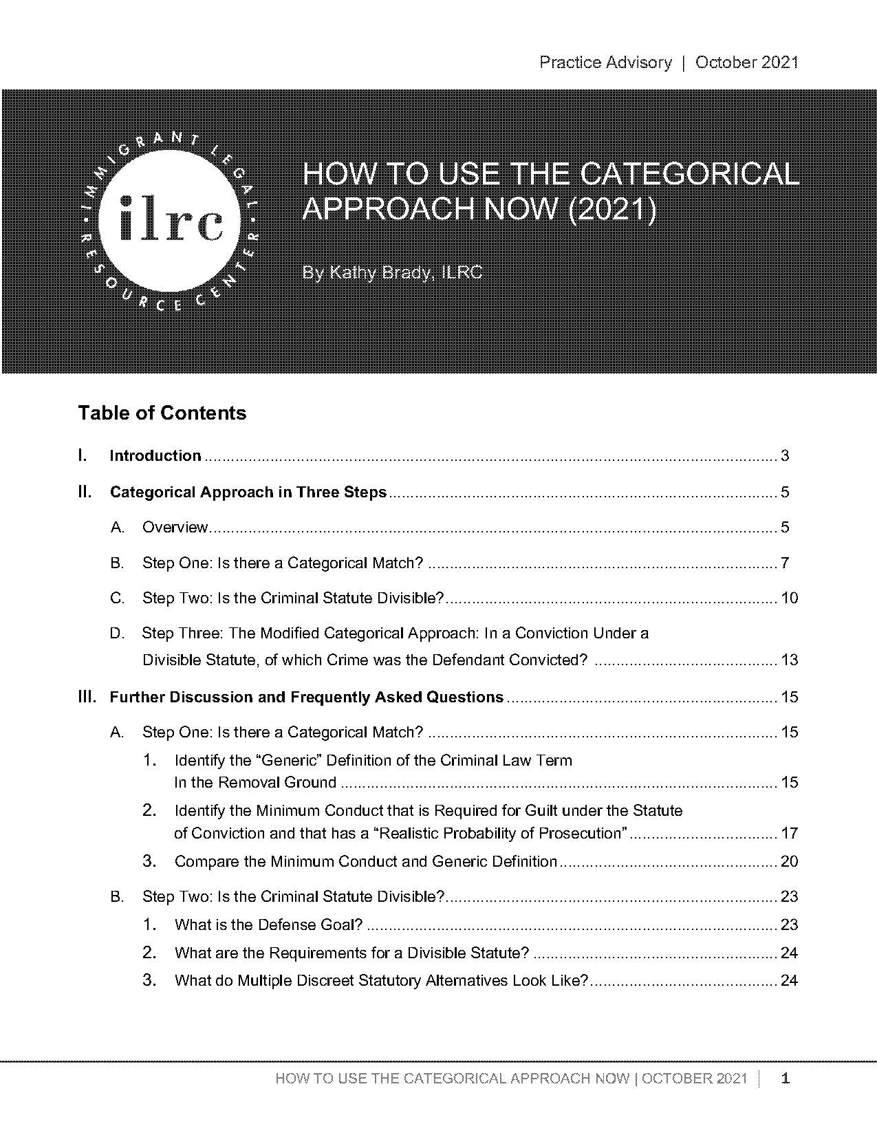 outline of statutory elements