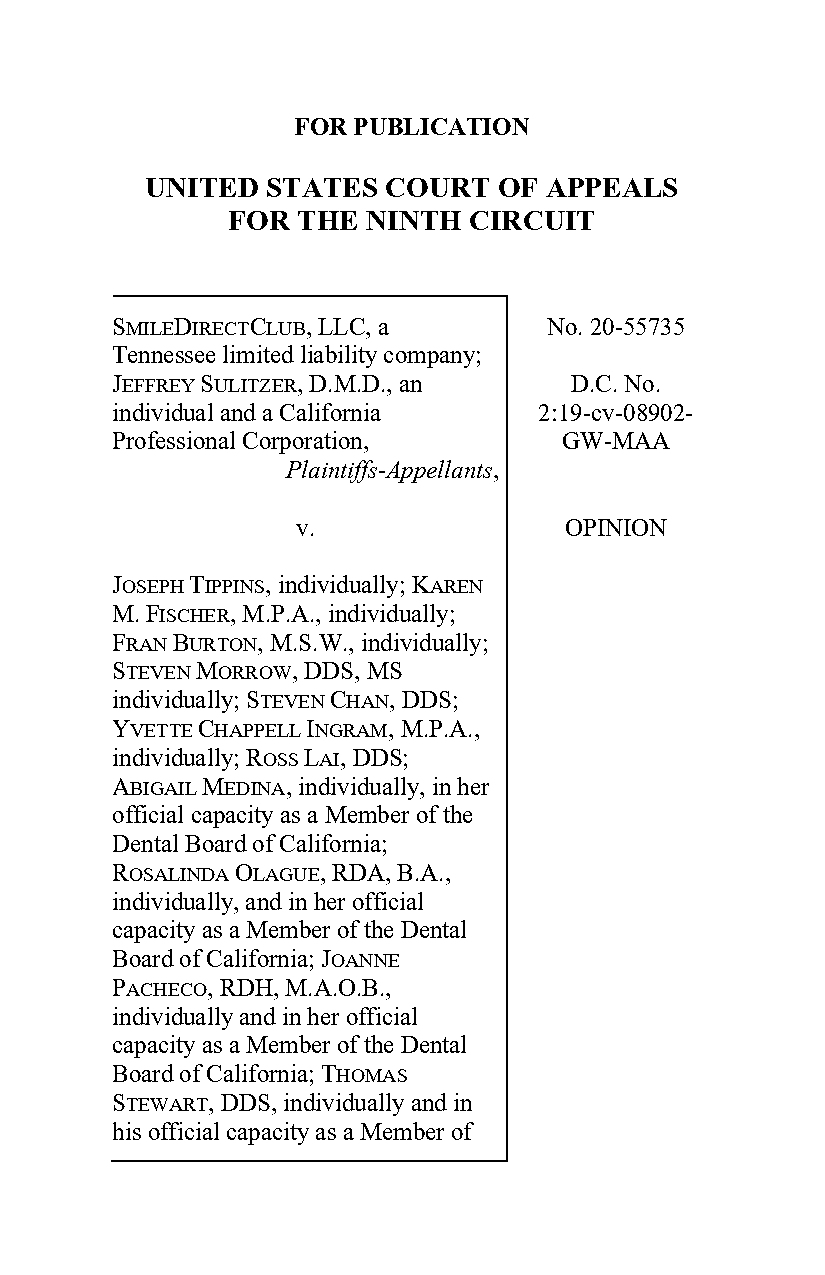 california dental board vs smile direct club