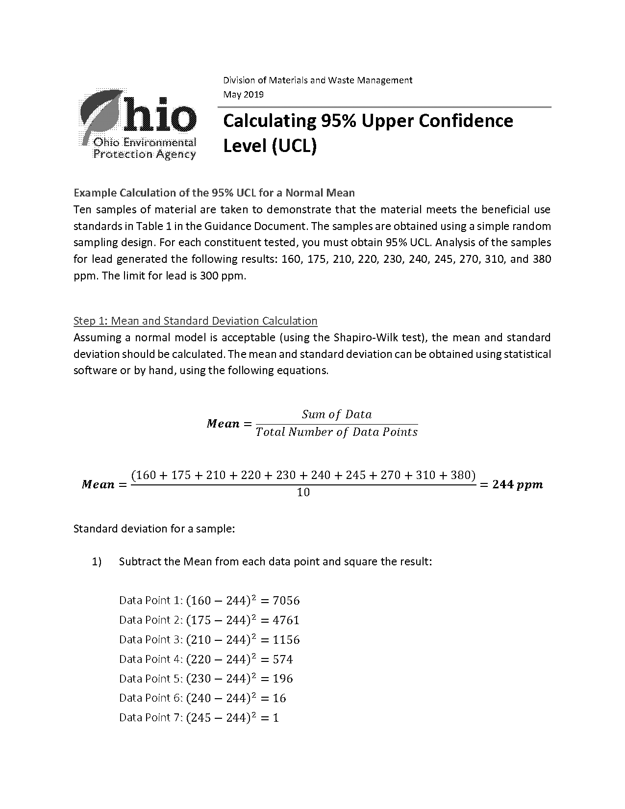 test statistic calculator sample