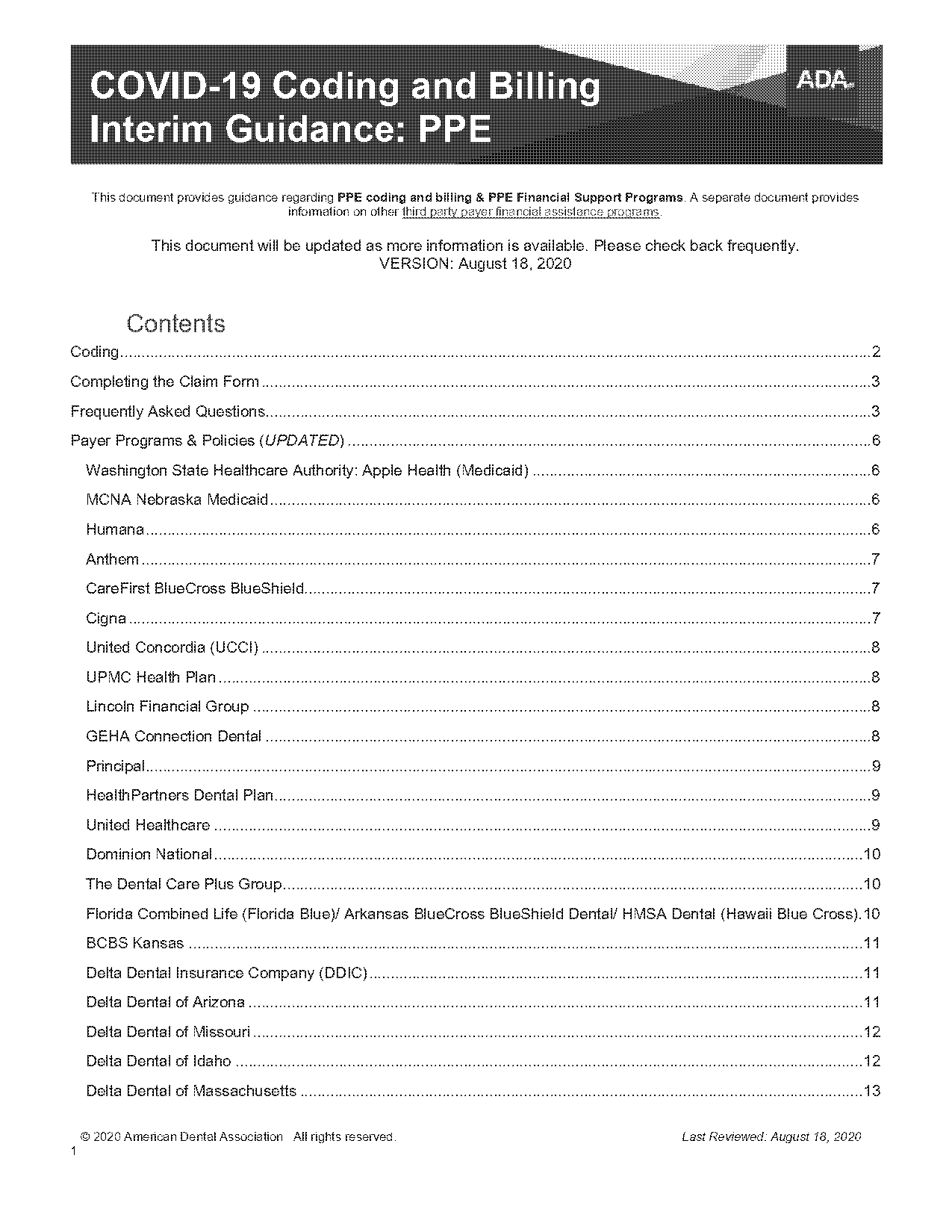 cigna dental ada claim form