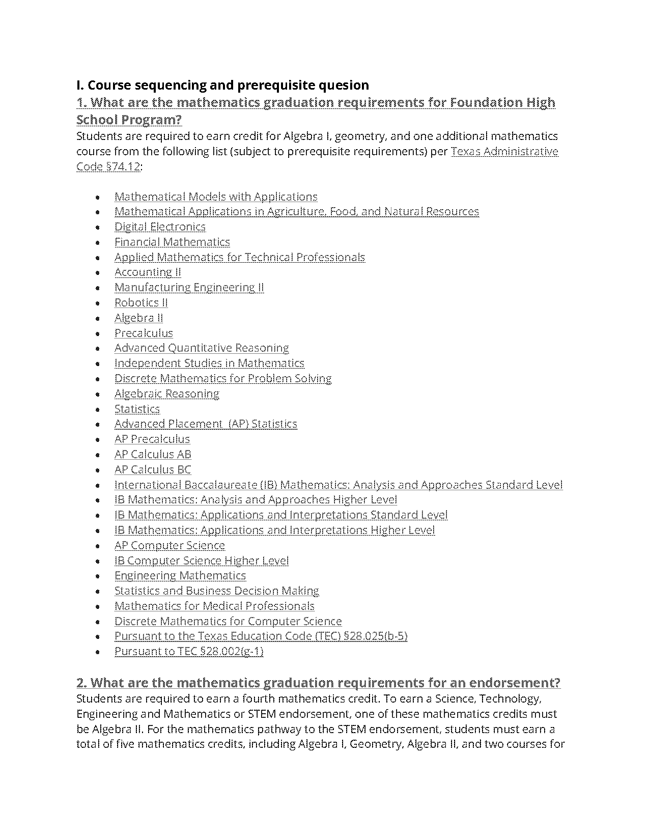 texas high school algebraic reasoning course requirements