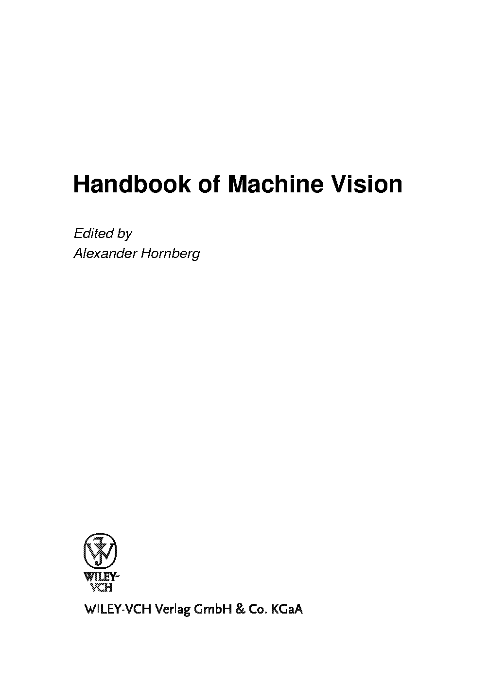 handbook of machine vision alexandra hornberg pdf