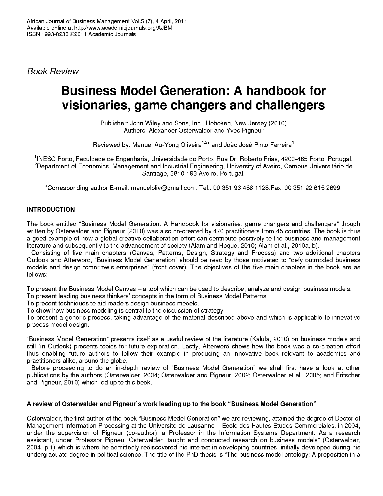 business model canvas describing each block sample thesis