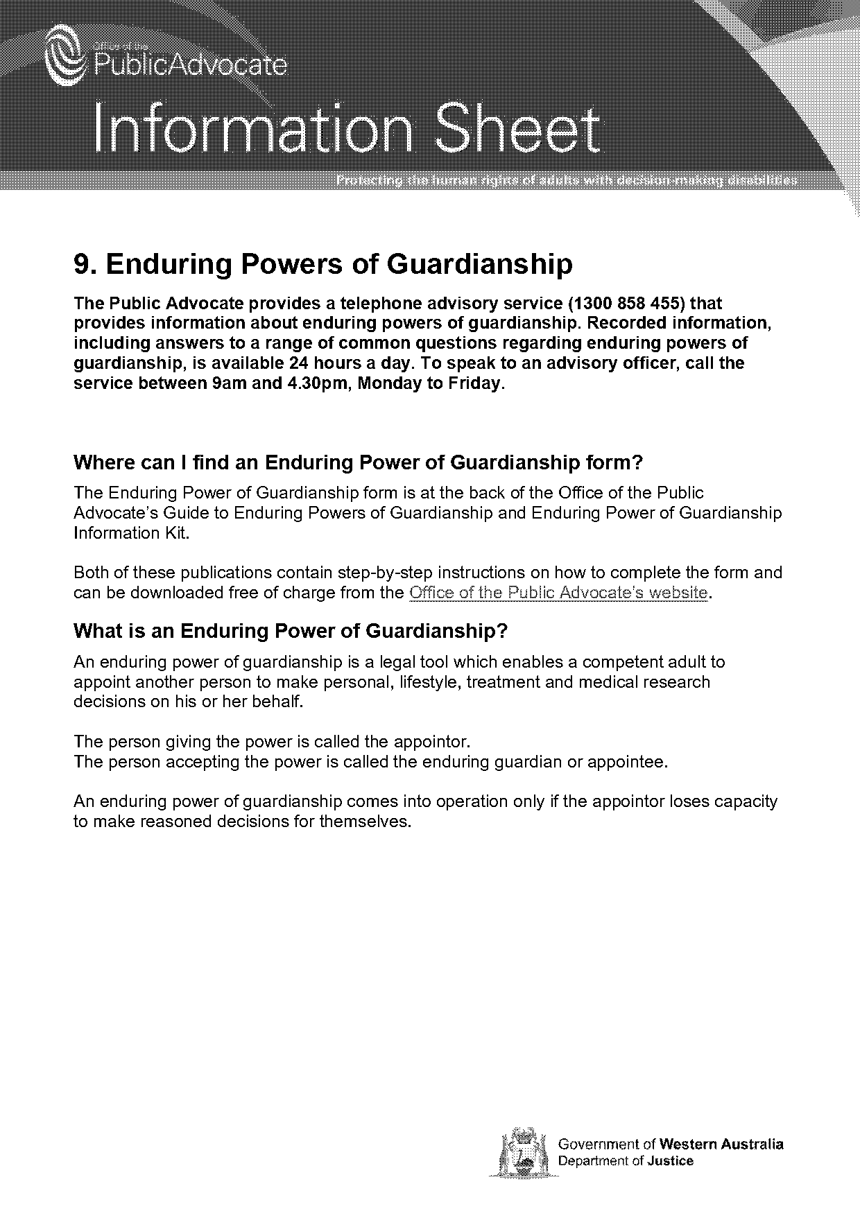 enduring power of guardianship wa pdf form