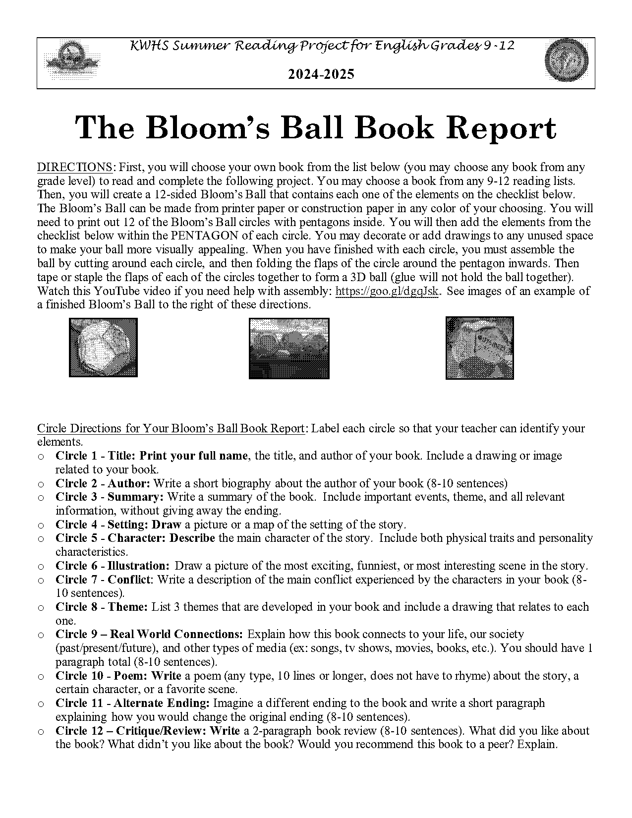 a picture of a book report