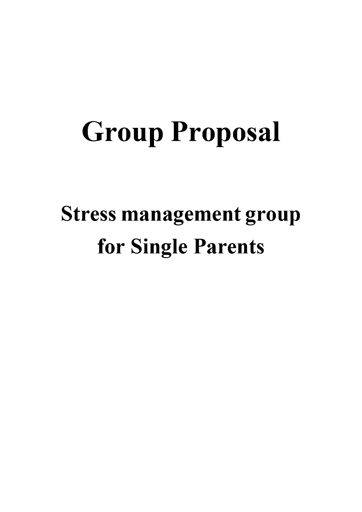 sample research proposal on stress management