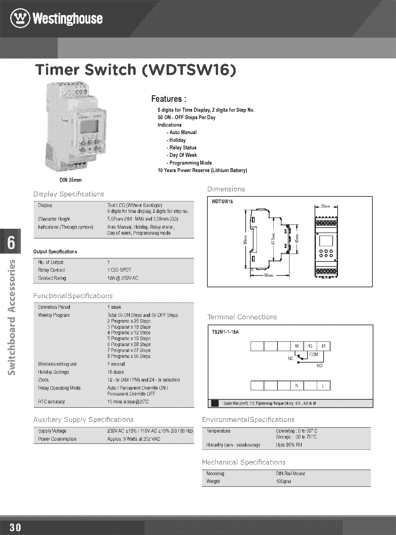 westinghouse digital timer switch instructions